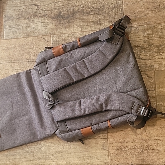 🎒Vintage style backpack or diaper bag grey and brown - Picture 5 of 7